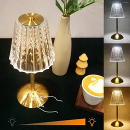 Lampy stołowe metalowa lampa akrylowa Restauracja Bezdroczna jadalnia LED z akumulatorem do ładowania EL