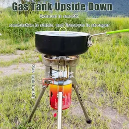 BBQ Grills Outdoor Camping Gas Stove Wind Proof Strong Fire Portable Foldable With Brackets BRS69 230603