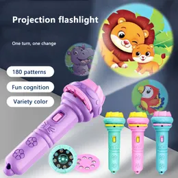 LED Light Sticks Flashlight Projector Torch Lamp Toy Cute Cartoon Creativity Baby Sleeping Story Book 230605