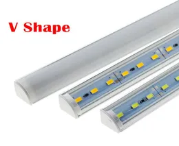 Barra de luz de LED de canto de parede DC 12V 50CM SMD 5730 Fita de luz de LED rígida com concha de alumínio tipo V para cozinha sob o armário8872052