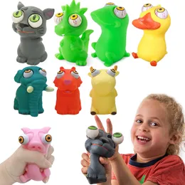Komik göz küresi patlama oyuncağı göz hayvan tutam oyuncaklar yetişkin çocuklar stres kabartma fidget oyuncak yaratıcı göz çıkışı dekompresyon oyuncak 2105