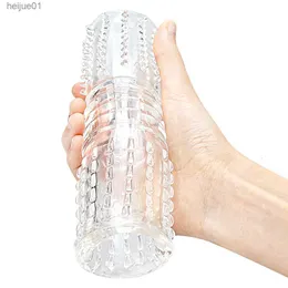 Masturbators Male Masturbator Cup transparent sexleksak för män vuxna 18 glans realistiska anal fitta vagina g-spot stimulator suger penis pump 221116 l230518