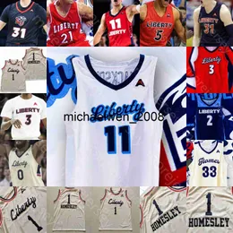 Maglia da basket Mi08 Liberty Flames NCAA College Joseph Venzant Keegan McDowell Preston Brody Peebles Drake Dobbs Isiah Warfield Homesley Darius McGhee Kyle Rod