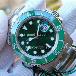 4 Colors Men's Watch Super Factory 40MM Black Green Blue Ceramic Bezel V12 Version Cal 3135 Automatic Movement 904L Steel Wat215s