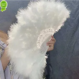 New Wholesale Wedding Feather Fan Bride Handheld Non-Folding Fans Cool Fans Wedding Photo Shooting Pose Home Decoration Prop Party Folding Fan for Ball