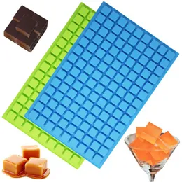 Quadratische Silikonform mit 126 Mulden, Mini-Form für Süßigkeiten, Schokolade, Gummibärchen, Eiswürfel, Gelee, Trüffel, Pralinen, Ganache-Formen, Kuchendekorationswerkzeuge