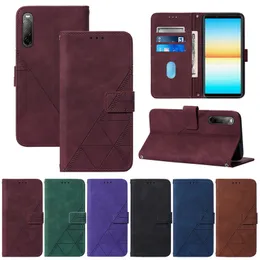 Xiaomi Poco F5 Pro 5g Redmi Note 12s 4G Sony Xpeira 1 10 V 2023 Business Card Slot Line Hand Skin Feeling Holder Holder Flip Cover Stand Pouch