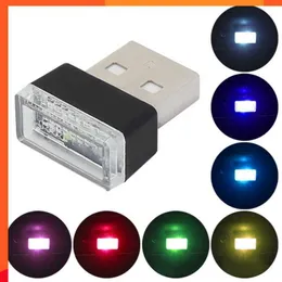 Yeni araba mini usb LED Işık Ortam Gece Işığı Dekoratif Neon Lamba Otomatik İç Atmosfer Acil Durum PC Mobil Güç Şarjı