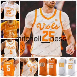 MIT8 Custom Tennessee Voluntee Basketball Jerseys 25 Santiago Vescovi 5 Zakai Zeigler 13 Olivier Nkamhoua 2 Julian Phillips dla mężczyzn Młodzież Kid Jersey S-4xl