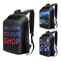 Bags LED Display Backpack Business Travel Laptop Backpack Men DIY Smart Multimedia Backpack School Outdoor Waterproof Bag Women