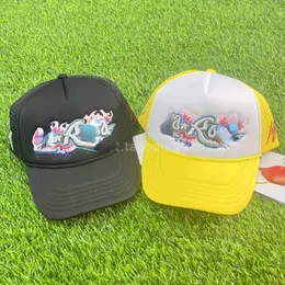 Truck Caps Brev Broderi Sunrise Mesh Baseble Baseball Cap för män och kvinnor