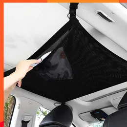 New Car Roof Net Storage Bag Adjustable Double-Layer zipper Mesh Car Ceiling Cargo Net Pocket For Long Trip