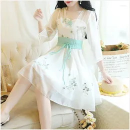 Casual Dresses Very Fairy French Small Z Summer Clothes European Hanfu Embroidered Skirt Fresh College Style Dress