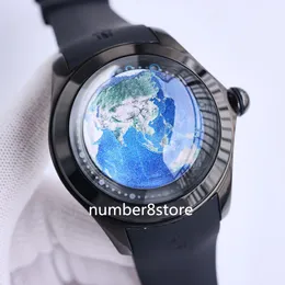 バブルピエロL390/03256自動メンズウォッチブラックステンレススチールブルーダイヤルSSSAPPHIREクリスタル特大の時計豪華な腕時計5色2023新しいモデル