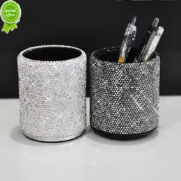 Nya lyxiga rhinestone makeup förvaringslåda rör glitter diamant kristall kosmetiska borstar arrangör make up verktyg fack penna containrar