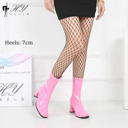 Boots Hot Sales Sexy Cosplay 60 -х годов Gogo Boots Women Fashion Spring Awomm Shouse Vintage Colf Boty Unisex Z0605