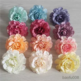 Sachet Bags 20pcs 5CM Artificial Silk Spring Tea Rose Flower Head For Wedding Party Home Decoration DIY Wreath Gift Box Scrapbook Craft R230605