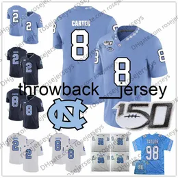 Tthr Custom 2020 UNC North Carolina Tar Heels 1 Khafre Brown Dazz Newsome Michael Carter 25 Javonte Williams Men Youth Kid Football Jersey 4XL