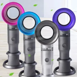 Mini Portable Handheld Bladeless Fan USB Raddningsbar bladlös kylfläktskylare med 3 hastighetsnivå hemmakontor utomhus fläkt grossist