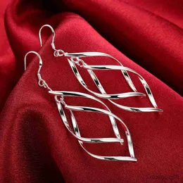 Charm Fine High Quality Sterling Silver Earrings Fashion Jewelry Elegant Woman Drop Long Wedding Christmas Gifts R230605