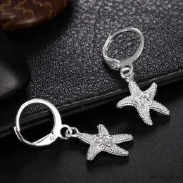 Charm Sterling Silver Pretty Starfish Earrings For Women Fine Ear High Quality Fashion Party Jewely Christmas Gifts R230605