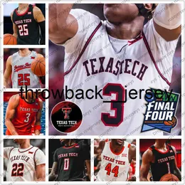 Thr Ttu Texas Tech 2020 Basketball #0 Kyler Edwards 1 Shannon Jr. 15 Kevin McCullar 22 TJ Holyfield Ramsey Men Youth Kid Jerseys 4XL