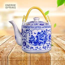 Teaware 2L/2.8L Cerâmica BEAPOT CAPACIDADE CAPACIDADE COLA BLUE ALUZ E BRANCA POTELA POTA FAÇA POT TEA PARA RESTAURANTE HOME