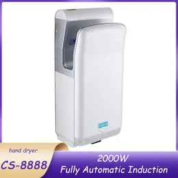 Secadores secadores de alta velocidade de manualmente indução totalmente automática secadora de mão hotel manuseando o jato de motor duplo secador de mão rápido 2000w