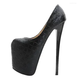 اللباس أحذية الجلود 19cm سوبر عالية الكعب نساء منصة المرأة مثير المضخات السود