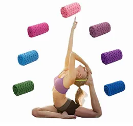 yoga exercise blankets towels Anti slip Yoga Mats Fitness Exercise Blankets No Slip Mat Towel With Carrying Mesh Bag2369000