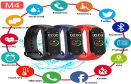 Smart Band Fitness Trcker M4 Sport Bracelet Pedometer Heart Rate Blood Pressure Bluetooth Wirstband Waterproof Smartband9152166
