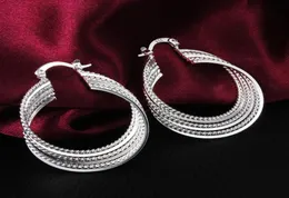 2014 Ny design billiga smycken toppkvalitet 925 Sterling Silver Hoop Earrings Fashion Classic Party Style2256942