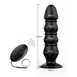 Massage Male Prostate Massager Wireless Remote Anal Vibrator Dildo Silicone Butt Plug Gay Adult Sex Toys For Women Vagina Masturba257i