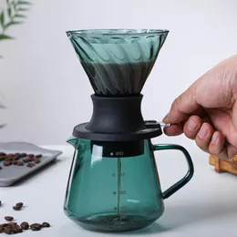 Tools Coffee Sharing Pot Set Heat Resistance Glass Cafe Maker Filter Dipper Cup Hand Brewing Pour Over Espresso Barista Tools New