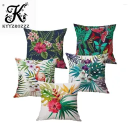 Yastık tropikal bitki çiçekler çim bir yan baskı ev dekor koltuğu koltuk dekoratif kapak çantası capa almofada