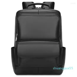 Designer Backpack Genuine Leather Men Fashion Large Capacity Shoolbag For Teenager Cowhide Laptop Notebook Bag