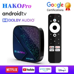 Hako Pro Android 11 스마트 TV 박스 Google 인증 Amlogic S905Y4 듀얼 WiFi BT5 4K 미디어 플레이어 세트 상단 상자