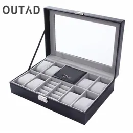 Mixed Grids PU Leather Watch Box Jewelery Storage Container watch ring bracelet Organizer Box Display Watch casket Caja de reloj C271W