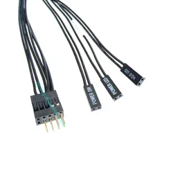 マザーボード電源延長ケーブルキット: PCフロントパネルヘッダー用の