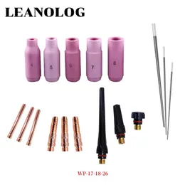 Mondstukken 17Pcs Welders Welding Torch Tig Cup Collet Body Nozzle Kit Tungsten Electrode For Wp17/18/26 Tig Welding Torch