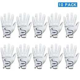 Confezione da 10 guanti da golf da uomo da indossare sui guanti della mano sinistra Design antiscivolo in pura pelle di pecora traspirante morbida 201112267e