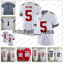 Mit8 Custom Ohio State Buckeyes #2 Chase Young 5 Garrett Wilson 12 Gunnar Hoak 24 Marcus Crowley Justin Fields Branco Vermelho Cinza Preto Camo Jerseys