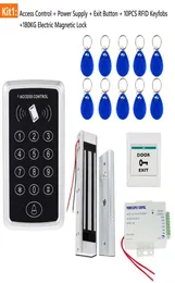 Door Access Control System Kit RFID Access Control Keypad Power Supply Electric Magnetic Lock Bolt Strike Locks 10pcs key7640303