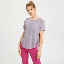 Yoga kläder Kvinnor Loose Sports Short Sleeve Running Blus Looks Thin Casual Gym Sports T-shirt. Workout Tops för kvinnliga skjortor Athletic Girls Activewear 129