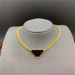 colar de prata ouro para mulheres na moda jóias de aço inoxidável com pingente de gelo colar de tênis preto branco p triângulo banhado a ouro colares de luxo para mulheres