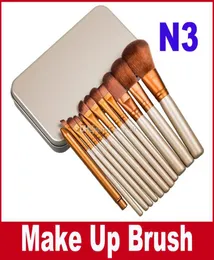 N3 Professional 12 PCS Cosmetic Facial Make up Brush Tools Juego de pinceles de maquillaje con caja de venta al por menor barato 4154101