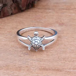 Retro Vintage Cute Turtle Animal Holiday Anniversary Statement Party Ring Best Friends Family Sea Turtle Band Ring For Teen For Women