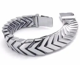 cool mens silver bracelets jewelry heavy wide 316l stainless steel bracelet men biker chain bracelet NB193293171