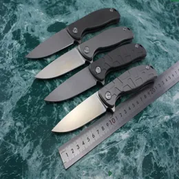 DC Shirogorov F95-Serie Russisches Klappmesser Kugellager-Unterlegscheibensystem D2 Stonewash-Satinklinge TC4 Griff aus Titanlegierung254z