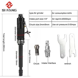 Hulpmiddelen 22000RPM Extended Pneumatic Air Pen Air Die Grinder Grinding Mill Engraving Tool Pneumatic Carving Machine